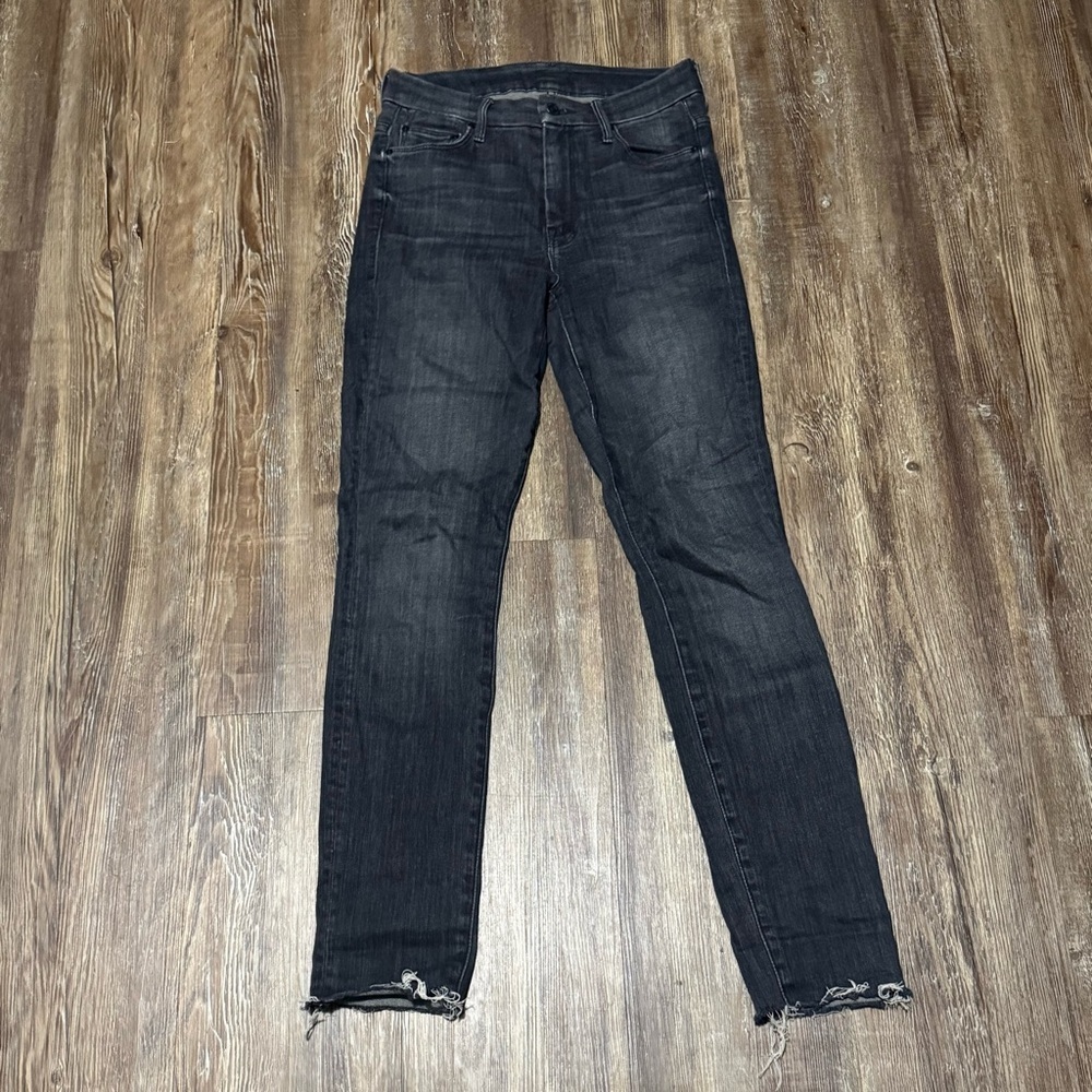 Mother High Waisted Looker Ankle Fray Jeans Women's 24 Slim in Best Kept Secret